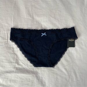 gilly hicks down undies navy lace trim bikini panties